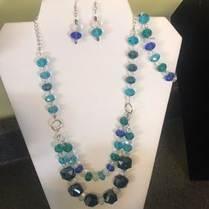 Ladies Necklace earrings and bracelet